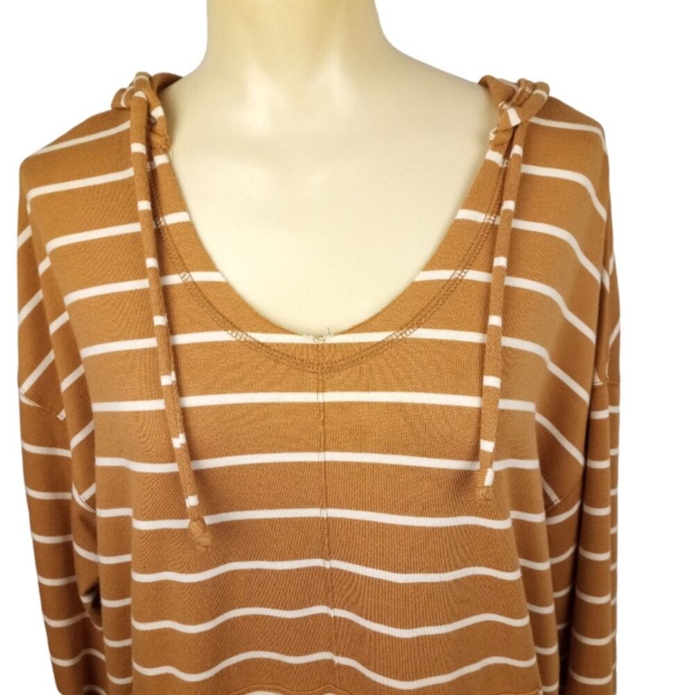 MAURICES Soft Knit Hooded Sweatshirt Medium Boho Campy Cottage - Picture 4 of 10